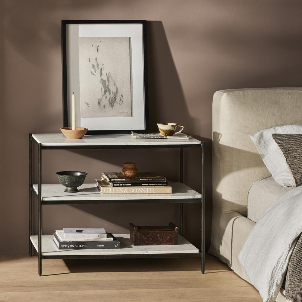 Four Hands - Marlow - Felix Large Nightstand - Polished White Marble - 234788-002 veiw 4