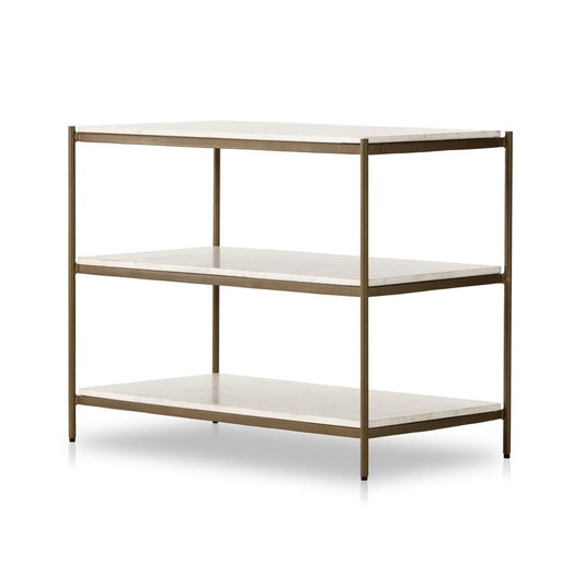 Four Hands - Marlow - Felix Large Nightstand - Polished White Marble - 234788-001 veiw 1