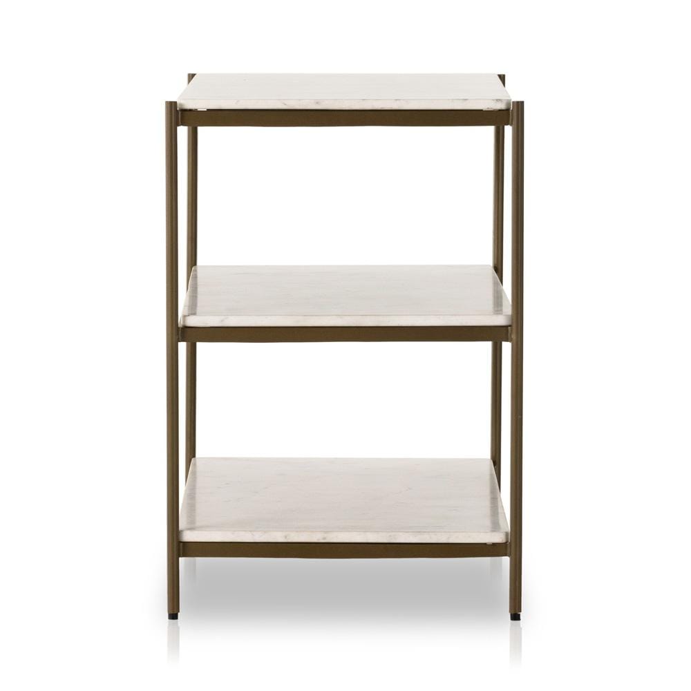 Four Hands - Marlow - Felix Large Nightstand - Polished White Marble - 234788-001 veiw 4