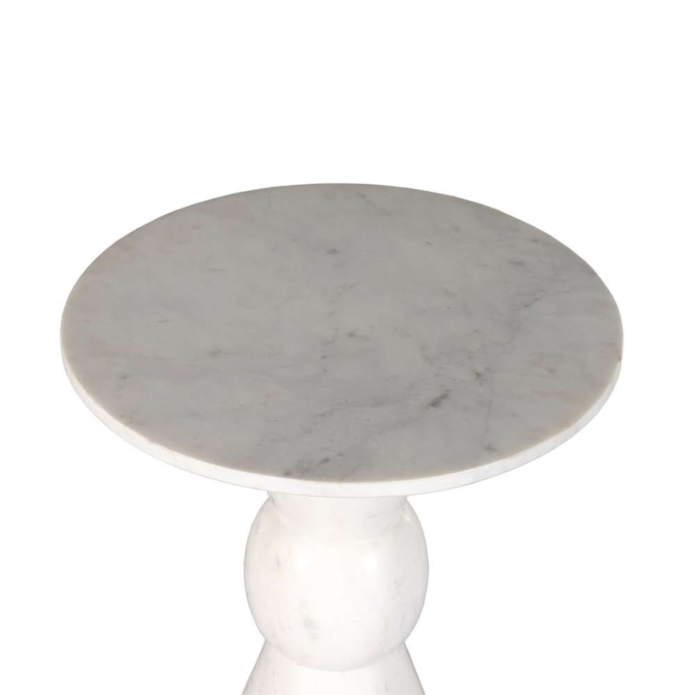 Four Hands - Marlow - Fox End Table-Polished White Marble - 237793-001 veiw 3