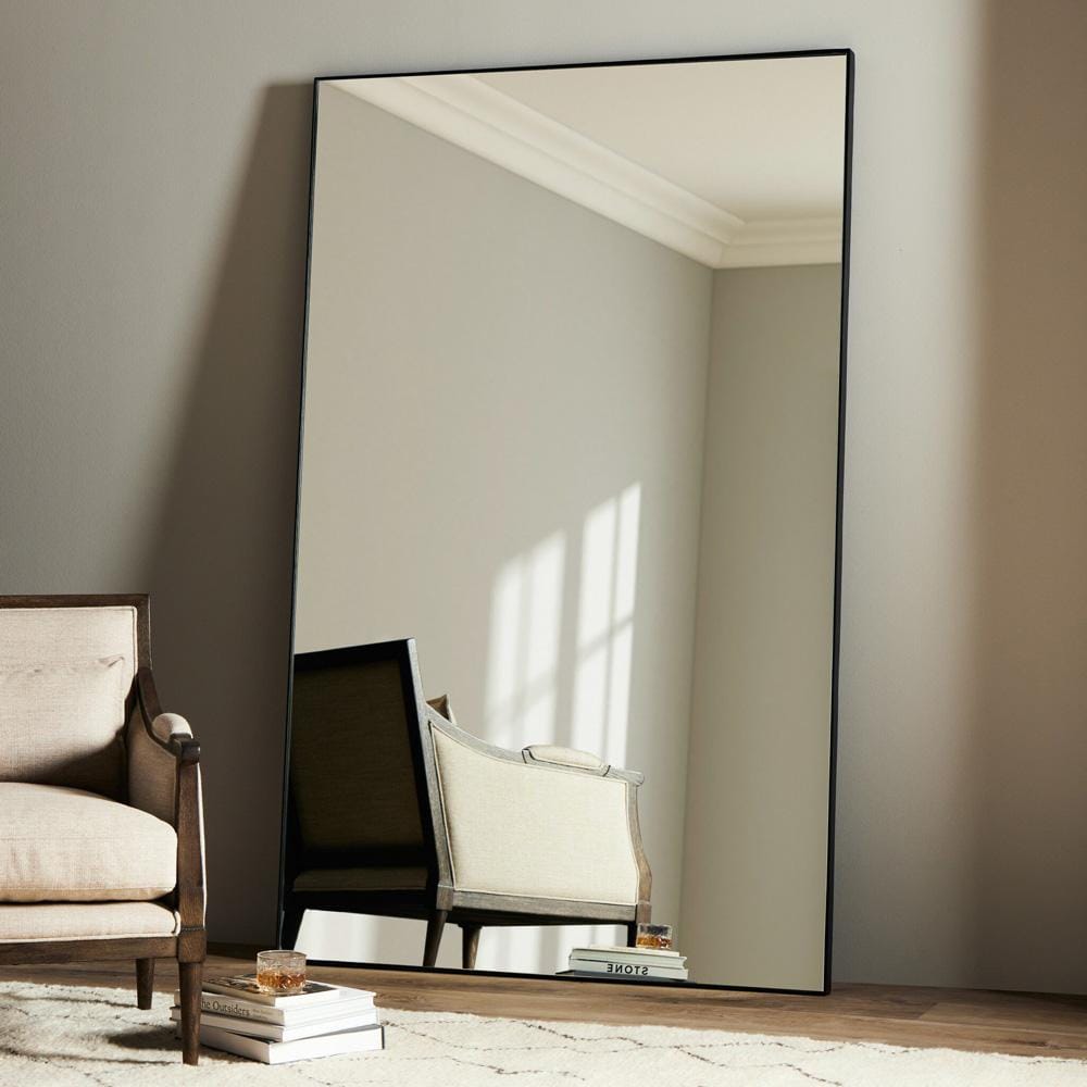 Four Hands - Marlow - Georgina Rectangle Floor Mirror - Iron Matte Black - 237386-002 veiw 5