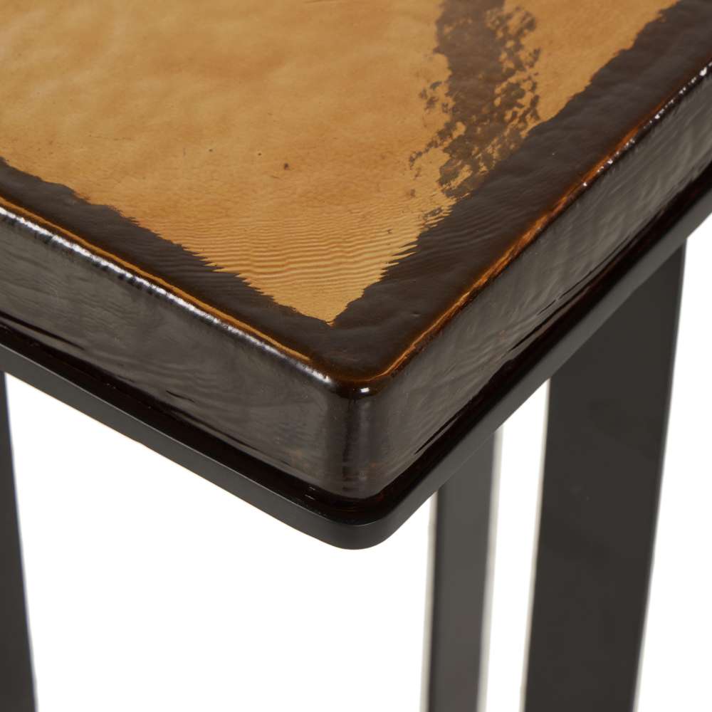 Four Hands - Marlow - Giselle End Table-Amber Cast Glass - 237786-001 veiw 2