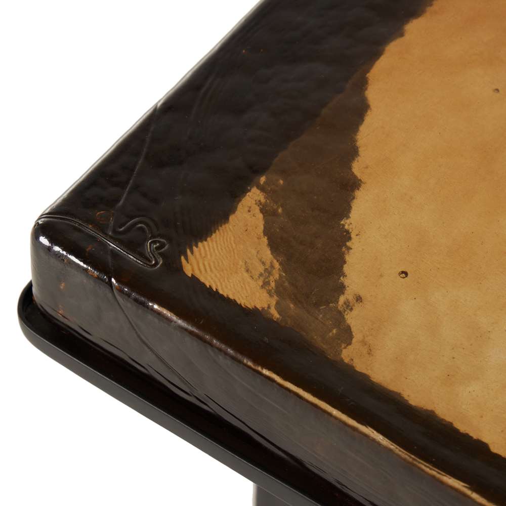 Four Hands - Marlow - Giselle End Table-Amber Cast Glass - 237786-001 veiw 4