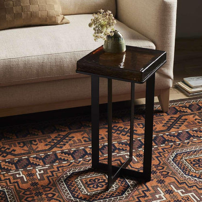 Four Hands - Marlow - Giselle End Table-Amber Cast Glass - 237786-001 veiw 6
