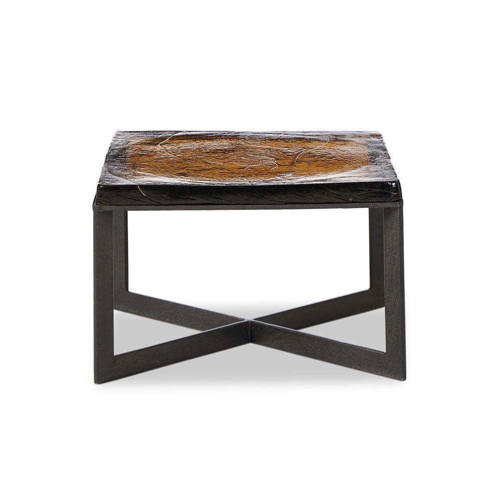 Four Hands - Marlow - Lennie Cast Glass Bunching Table - Amber Cast Glass - 239914-001 veiw 2