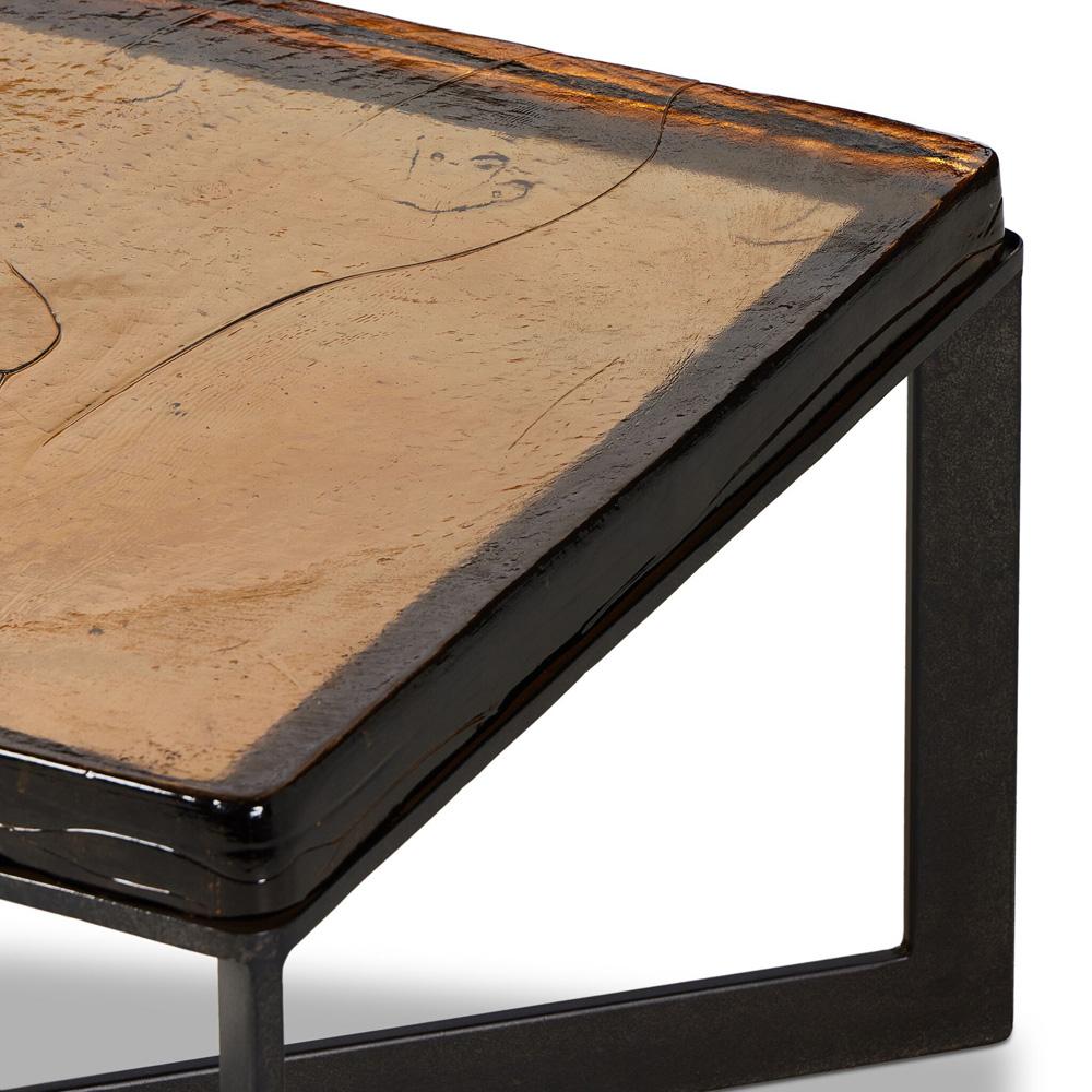 Four Hands - Marlow - Lennie Cast Glass Bunching Table - Amber Cast Glass - 239914-001 veiw 8