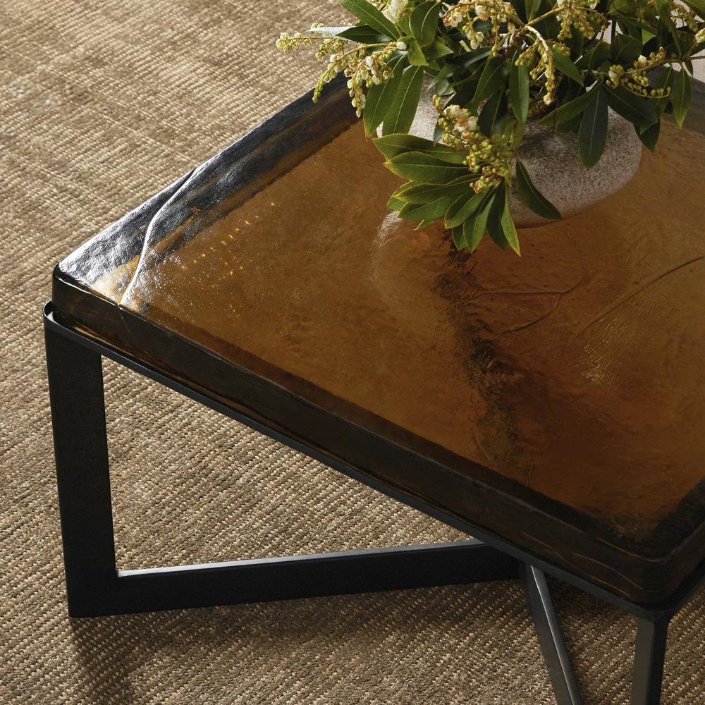 Four Hands - Marlow - Lennie Cast Glass Bunching Table - Amber Cast Glass - 239914-001 veiw 10
