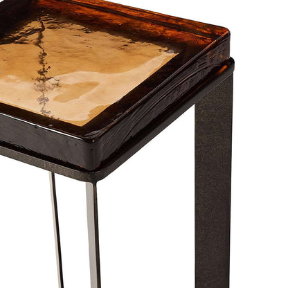 Four Hands - Marlow - Lennie Cast Glass End Table - Amber - 239911-001 veiw 7
