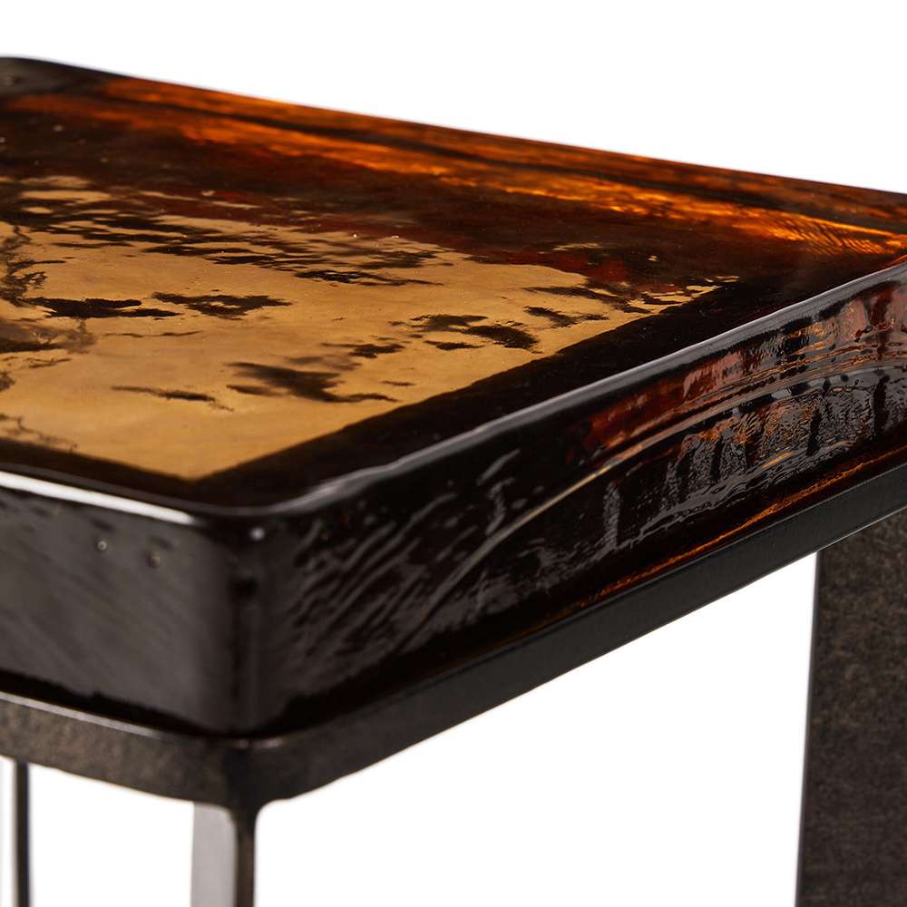 Four Hands - Marlow - Lennie Cast Glass End Table - Amber - 239911-001 veiw 8