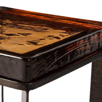 Four Hands - Marlow - Lennie Cast Glass End Table - Amber - 239911-001 veiw 8