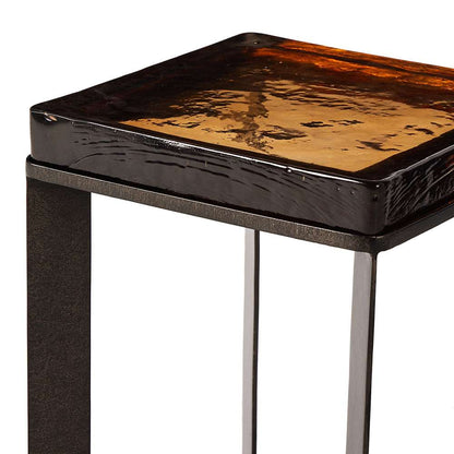 Four Hands - Marlow - Lennie Cast Glass End Table - Amber - 239911-001 veiw 9