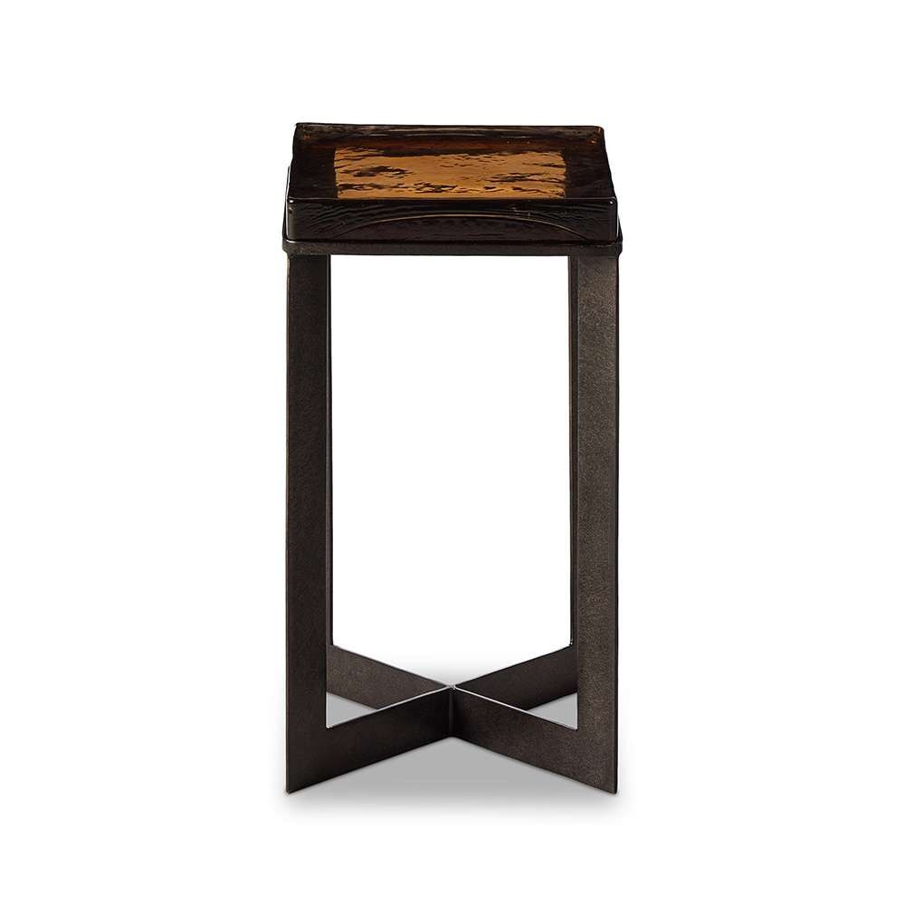 Four Hands - Marlow - Lennie Cast Glass End Table - Amber - 239911-001 veiw 13