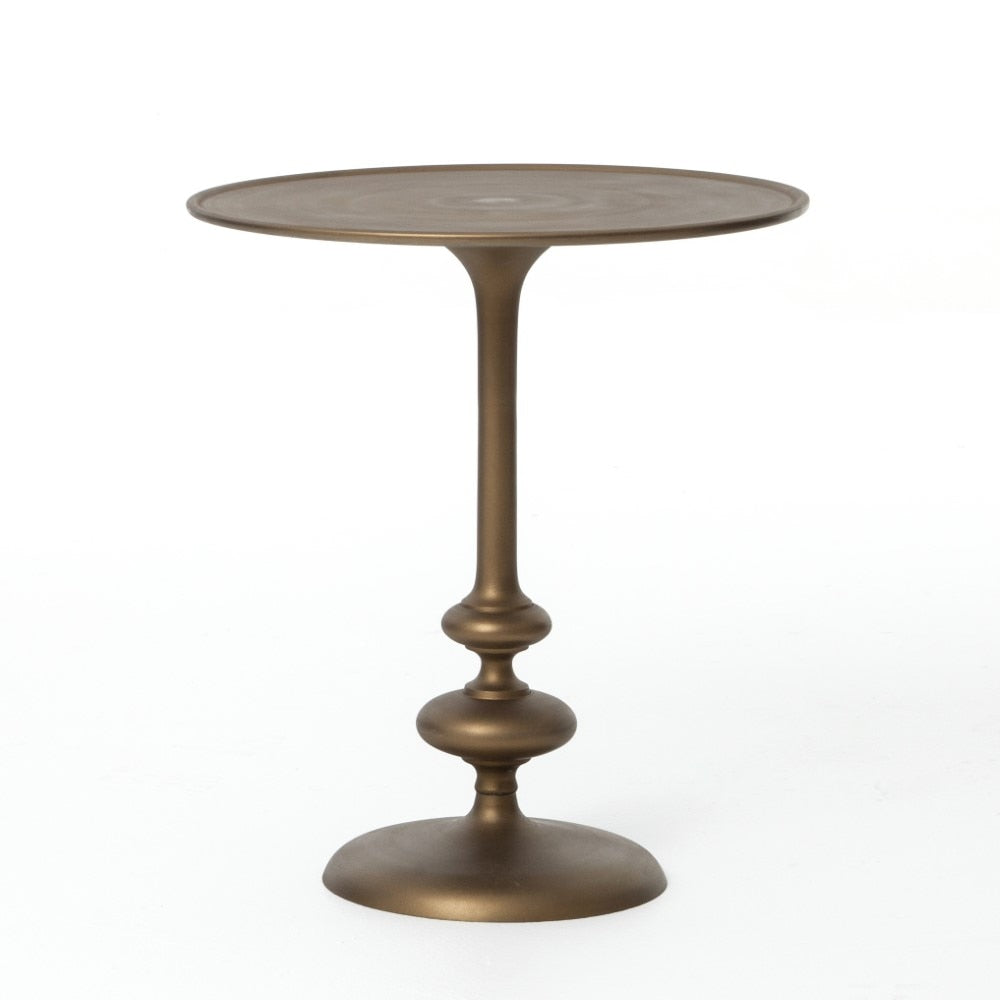Four Hands - Marlow Matchstick Pedestal Table - Matte Brass - IMAR-07-MBR veiw 1