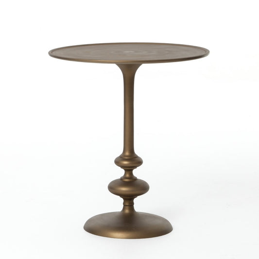 Four Hands - Marlow Matchstick Pedestal Table - Matte Brass - IMAR-07-MBR veiw 1