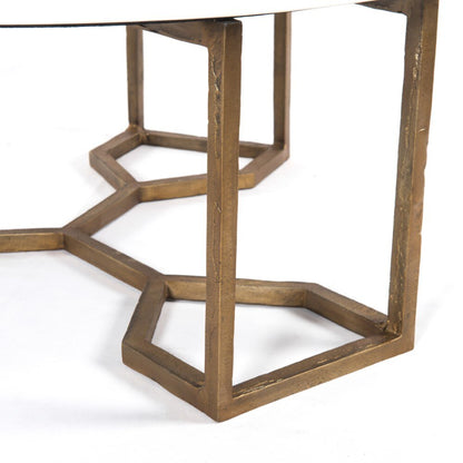 Four Hands - Naomi Coffee Table - Raw Brass - IMAR-186 veiw 3