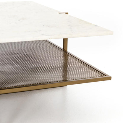 Four Hands - Olivia Square Coffee Table - Antique Brass - IMAR-189 veiw 5