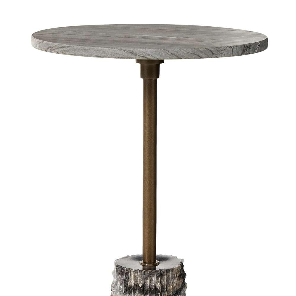 Four Hands - Marlow - Raven End Table-Ribbed Ebony Marble - 237795-001 veiw 6