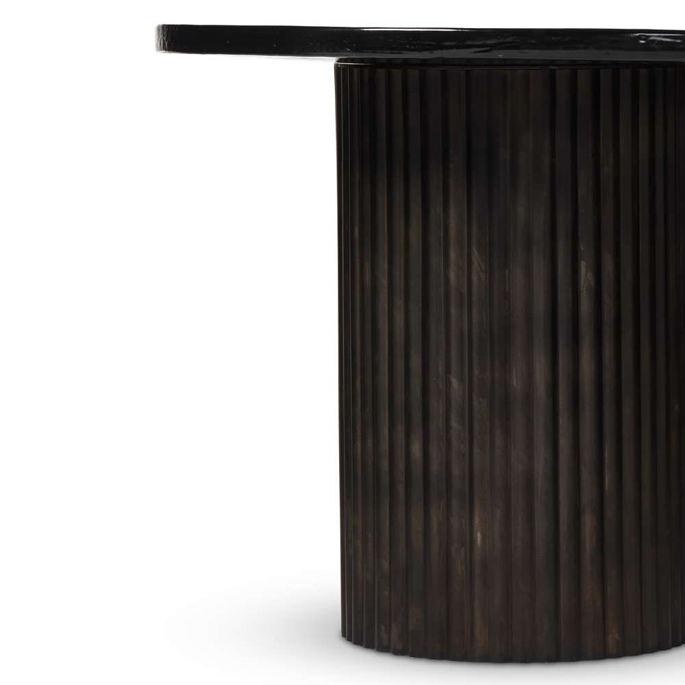 Four Hands - Marlow - Ruben End Table-Smoked Black Cast Glass - 237785-001 veiw 2