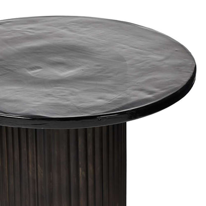 Four Hands - Marlow - Ruben End Table-Smoked Black Cast Glass - 237785-001 veiw 4