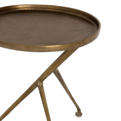 Four Hands - Schmidt Accent Table - Raw Antique Brass - IMAR-112-RBS veiw 3