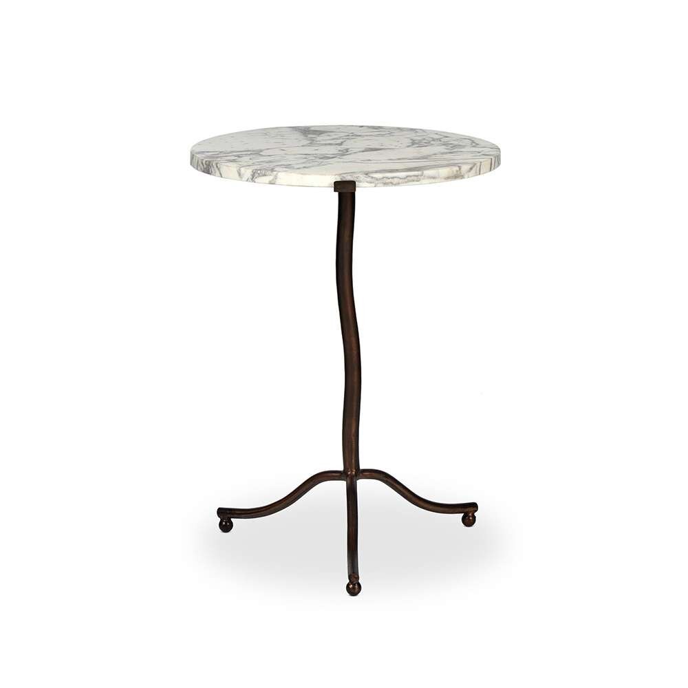 Four Hands - Marlow - Sophie End Table - Veined White Marble - 239557-001 veiw 2