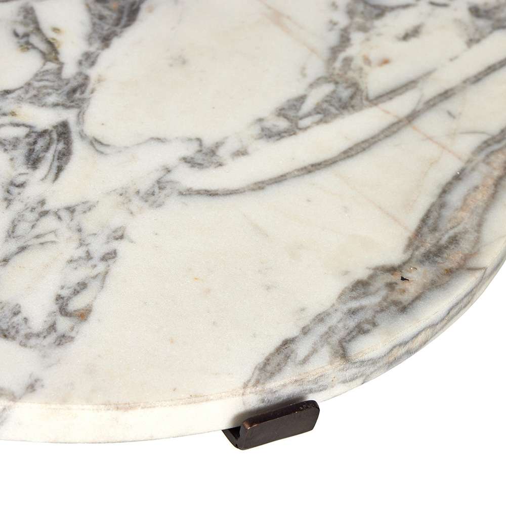 Four Hands - Marlow - Sophie End Table - Veined White Marble - 239557-001 veiw 3