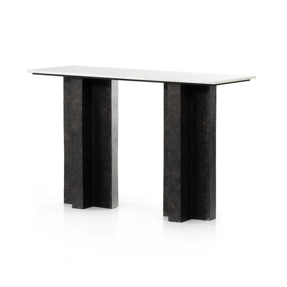 Four Hands - Marlow - Terrell Console Table - Polished White Marble - 226799-001 veiw 1