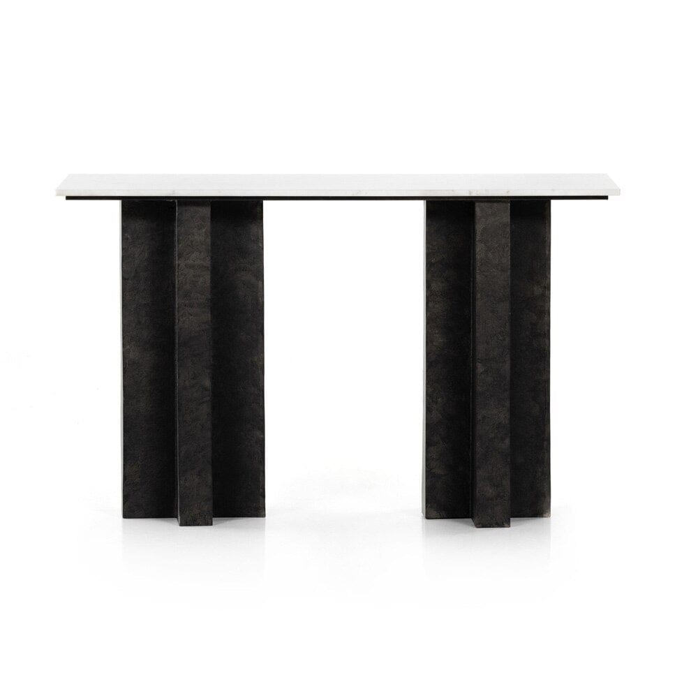 Four Hands - Marlow - Terrell Console Table - Polished White Marble - 226799-001 veiw 2