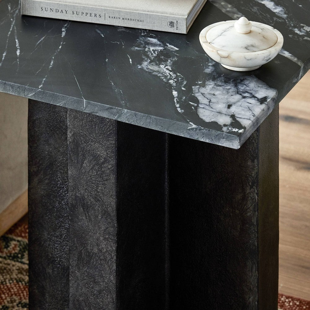 Four Hands - Marlow - Terrell End Table - Black Marble - 226638-002_CLOSEOUT view 10