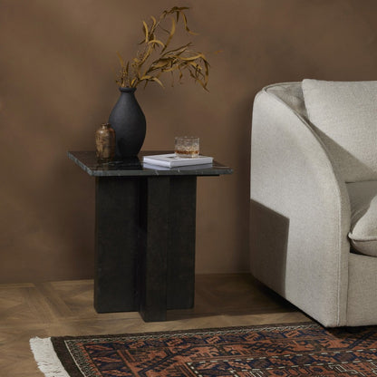 Four Hands - Marlow - Terrell End Table - Black Marble - 226638-002_CLOSEOUT view 11