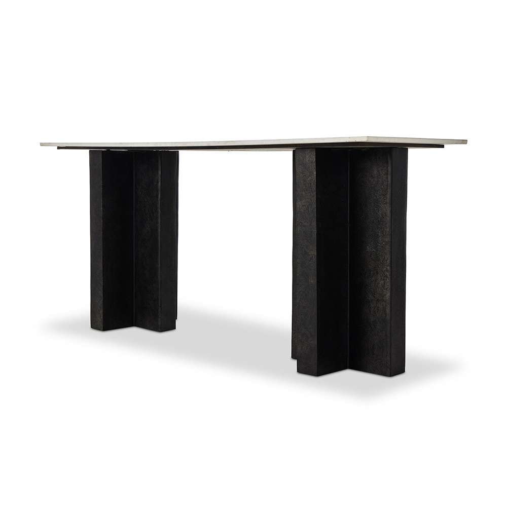 Four Hands - Marlow - Terrell Large Console Table - Polished White  - 239404-001 veiw 7