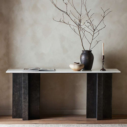 Four Hands - Marlow - Terrell Large Console Table - Polished White  - 239404-001 veiw 10