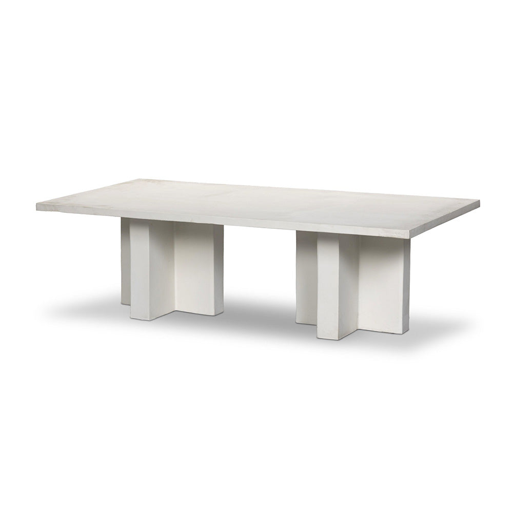 Four Hands - Marlow - Terrell Outdoor Coffee Table - Matte White Cast Aluminum - 234216-004_CLOSEOUT view 1
