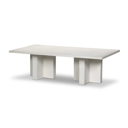 Four Hands - Marlow - Terrell Outdoor Coffee Table - Matte White Cast Aluminum - 234216-004_CLOSEOUT view 1