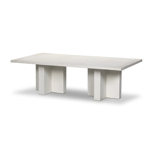 Four Hands - Marlow - Terrell Outdoor Coffee Table - Matte White Cast Aluminum - 234216-004_CLOSEOUT view 1