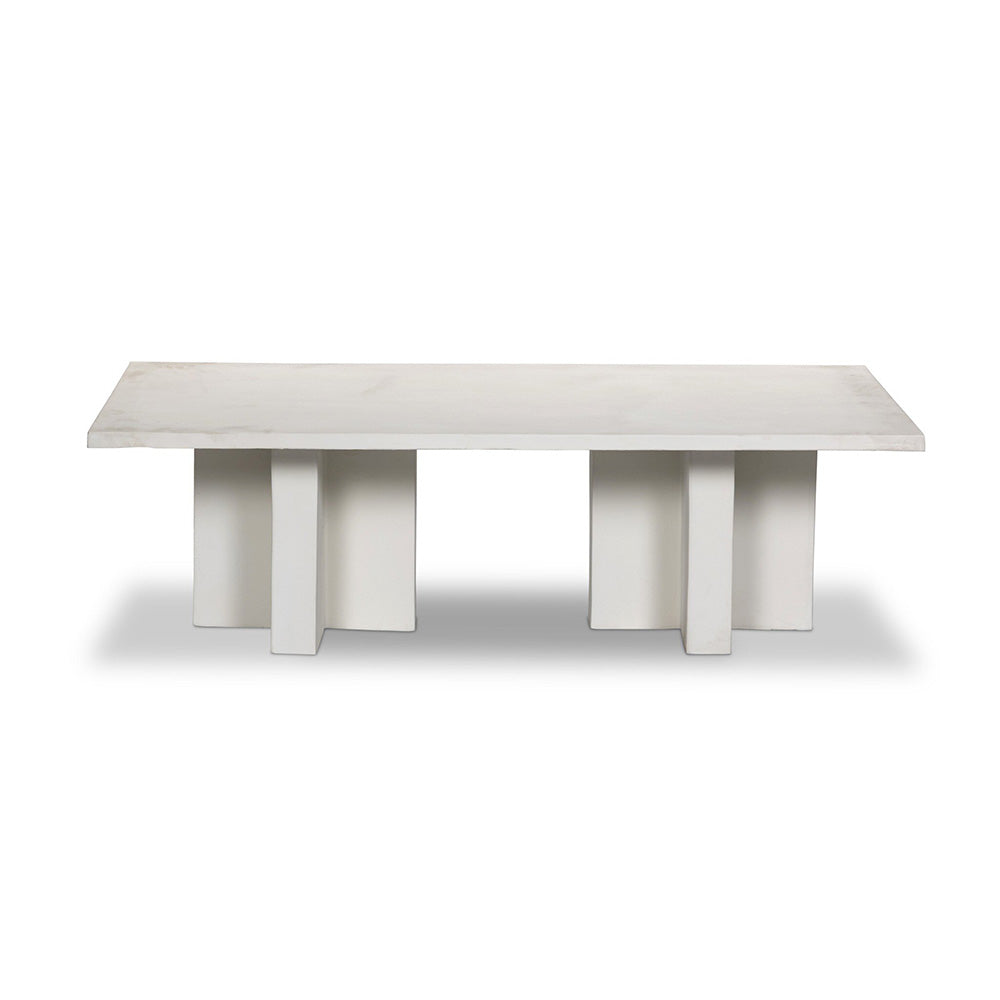 Four Hands - Marlow - Terrell Outdoor Coffee Table - Matte White Cast Aluminum - 234216-004_CLOSEOUT view 2