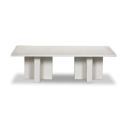 Four Hands - Marlow - Terrell Outdoor Coffee Table - Matte White Cast Aluminum - 234216-004_CLOSEOUT view 2