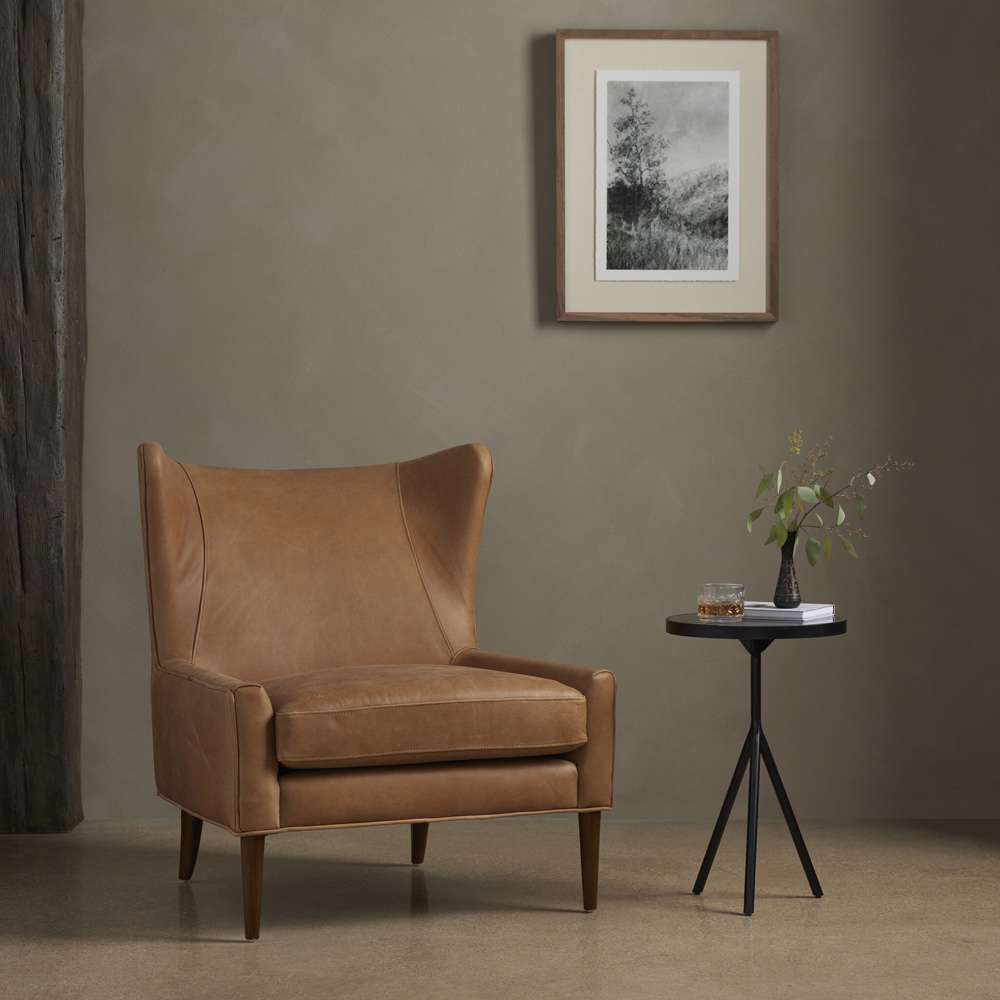 Four Hands - Marlow Wing Chair - Palermo Cognac - 106148-012 veiw 5