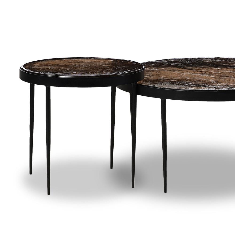 Four Hands - Marlow - Yoko Nesting Tables - Smoked Brown Cast Glass - 241299-001 veiw 6