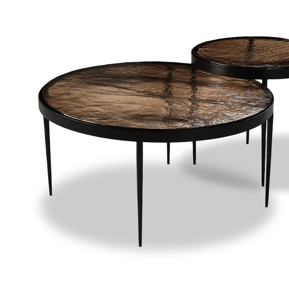 Four Hands - Marlow - Yoko Nesting Tables - Smoked Brown Cast Glass - 241299-001 veiw 7
