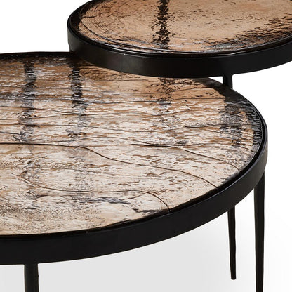 Four Hands - Marlow - Yoko Nesting Tables - Smoked Brown Cast Glass - 241299-001 veiw 9