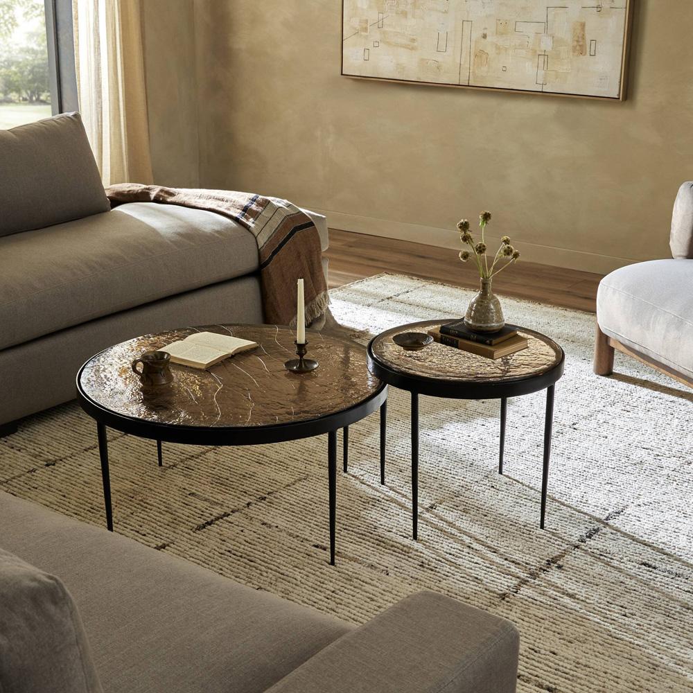 Four Hands - Marlow - Yoko Nesting Tables - Smoked Brown Cast Glass - 241299-001 veiw 11