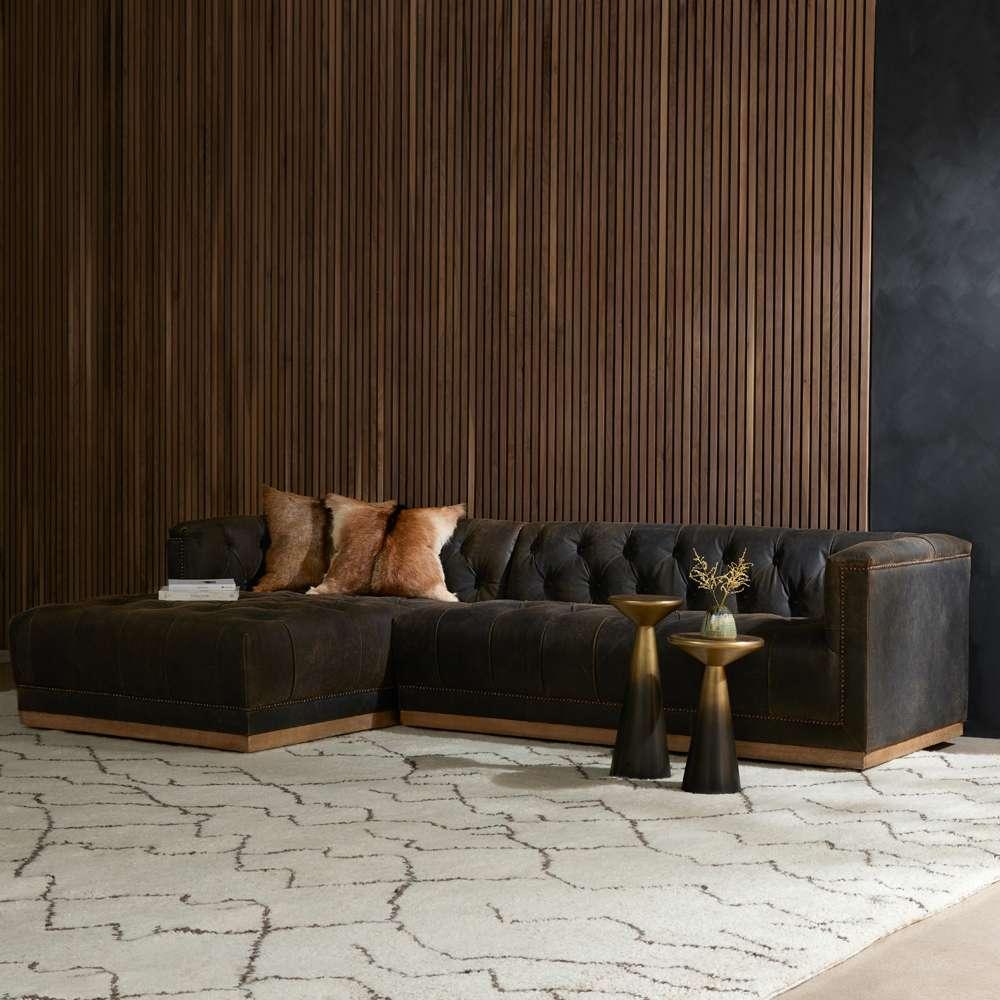 Four Hands - Maxx 2pc Laf Sectional - 109 - Dstroyed Blk - 236164-002 veiw 3