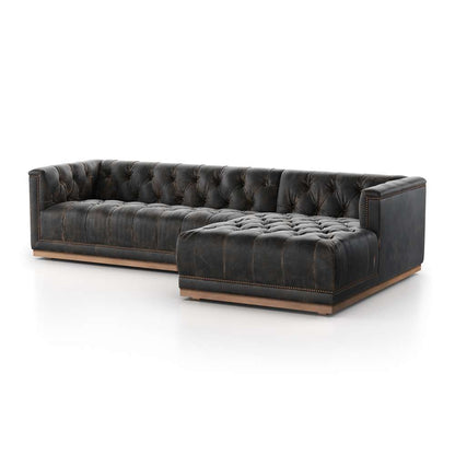 Four Hands - Maxx 2pc Raf Sectional - 109 - Dstroyed Blk - 236165-002 veiw 1