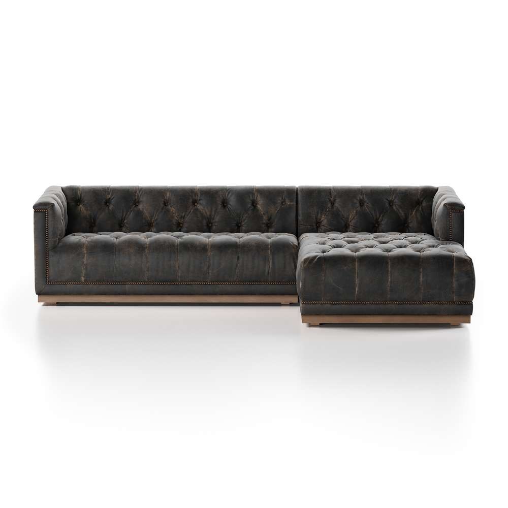 Four Hands - Maxx 2pc Raf Sectional - 109 - Dstroyed Blk - 236165-002 veiw 3