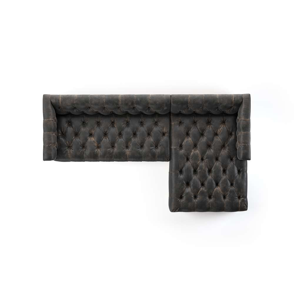 Four Hands - Maxx 2pc Raf Sectional - 109 - Dstroyed Blk - 236165-002 veiw 5