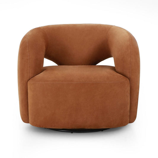 Four Hands - Mazie Swivel Chair - Nubuck Cognac - 241852-002 view 1