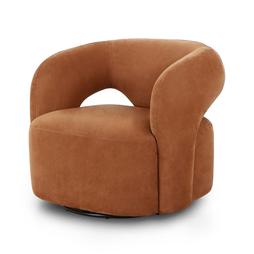 Four Hands - Mazie Swivel Chair - Nubuck Cognac - 241852-002 view 2