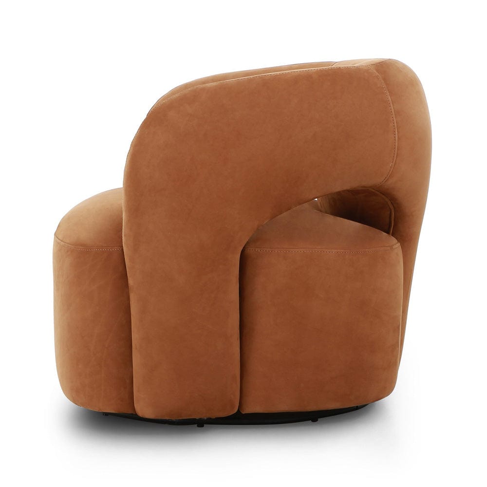 Four Hands - Mazie Swivel Chair - Nubuck Cognac - 241852-002 view 3