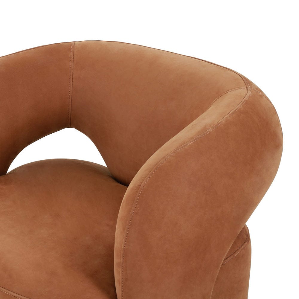 Four Hands - Mazie Swivel Chair - Nubuck Cognac - 241852-002 view 7